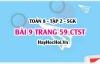 Bài 9 trang 59 Toán 8 Tập 2 Chân trời sáng tạo